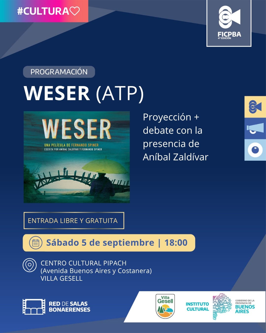 Llega el Festival Internacional de Cine provincial a Villa Gesell