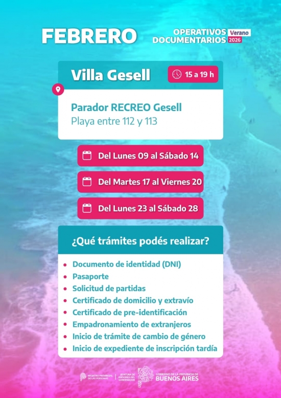 Regresa a Villa Gesell la carpa gratuita de tr&aacute;mites documentarios hasta fin de febrero