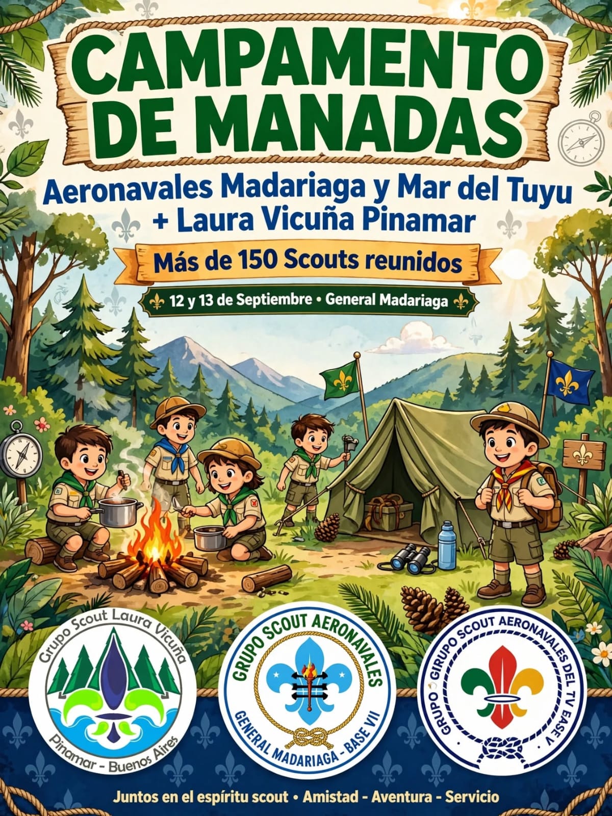 El Grupo Scout “Laura Vicuña” presente en el encuentro de Madariaga