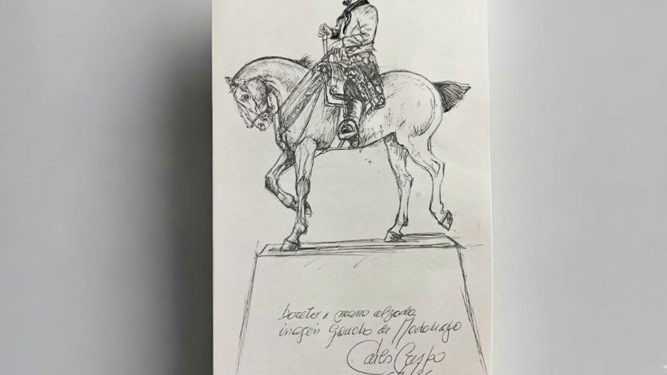 El monumento al gaucho de Madariaga est&aacute; en su etapa final y ser&iacute;a emplazado a mediados de a&ntilde;o