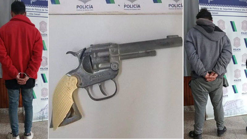 Detenidos con una réplica estilo tumbero en Villa Gesell