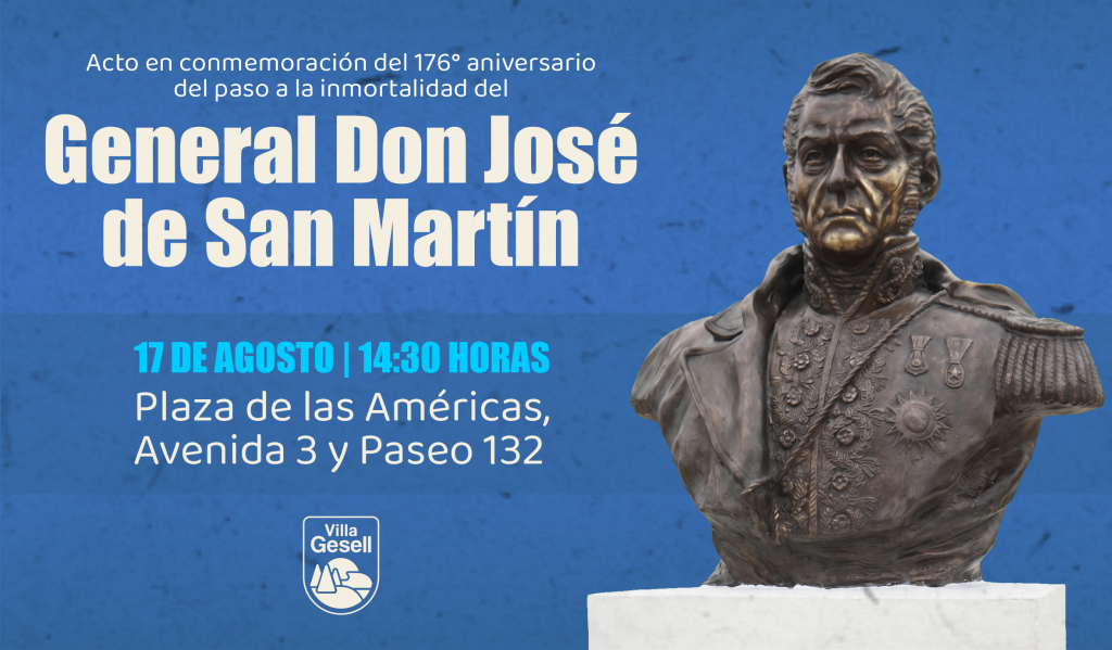 El acto por San Martín será el lunes en Villa Gesell