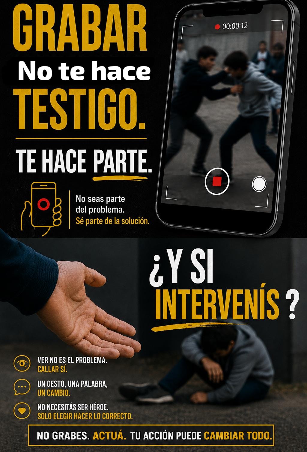 &ldquo;&iquest;Y si interven&iacute;s?&rdquo;: estudiantes de Madariaga impulsan una campa&ntilde;a contra la violencia en las escuelas