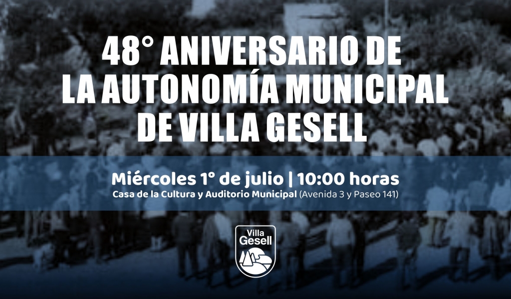 Acto por los 48 a&ntilde;os de la autonom&iacute;a de Villa Gesell