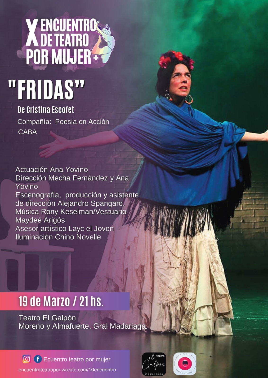 &ldquo;Fridas&rdquo;, un unipersonal inspirado en la vida de Frida Kahlo llega al Teatro El Galp&oacute;n
