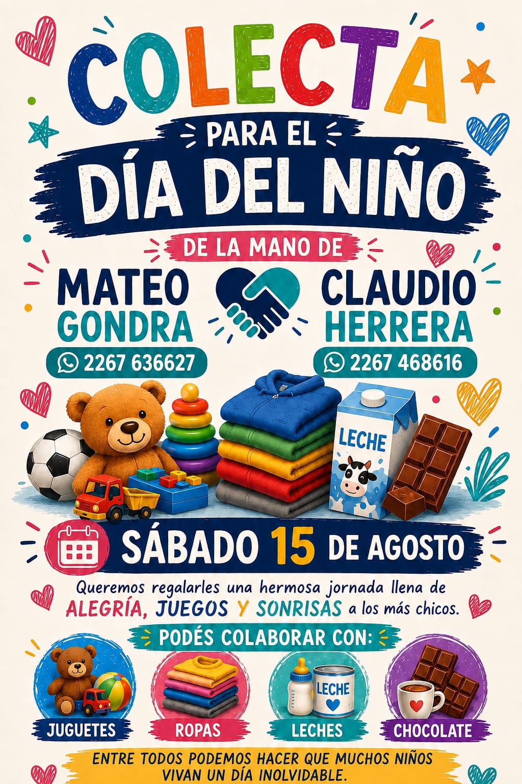 Dos deportistas madariaguenses organizan una gran colecta para celebrar el D&iacute;a del Ni&ntilde;o