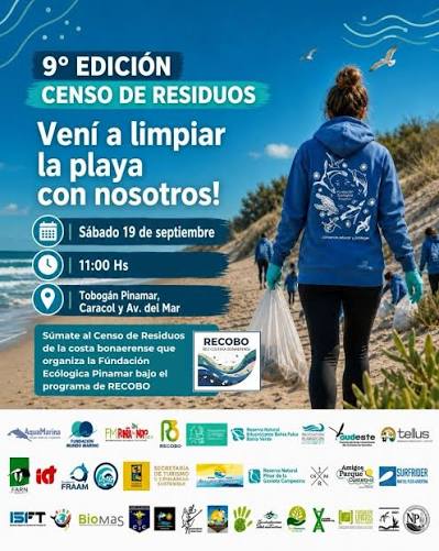 La Costa Atlántica se prepara para la 9º Edición del Censo Provincial de Basura Costera Marina