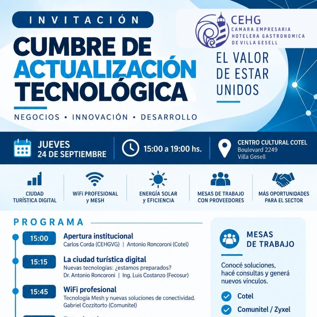 Villa Gesell impulsa una cumbre de tecnología y turismo