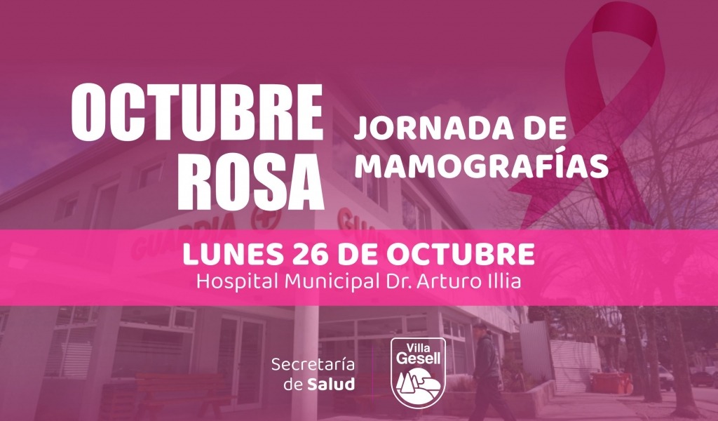 Jornada gratuita de mamografías en Villa Gesell por Octubre Rosa