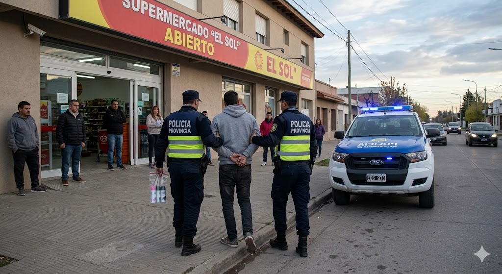 Madariaga: Aprehenden a un hombre por robar tres desodorantes de un supermercado