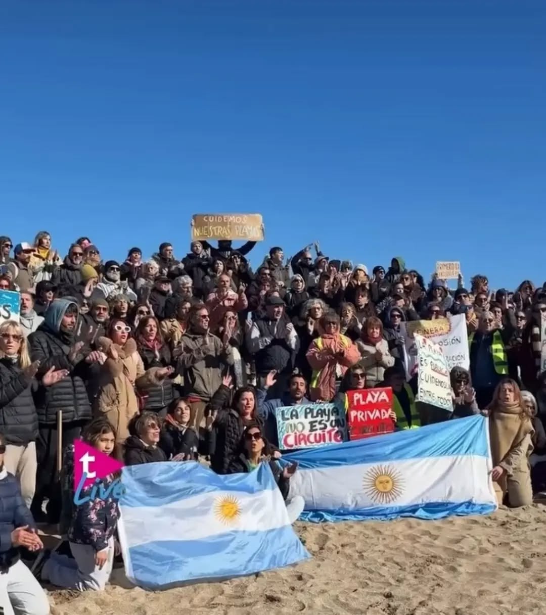 Vecinos de Pinamar se manifestaron en contra del Enduro del Invierno