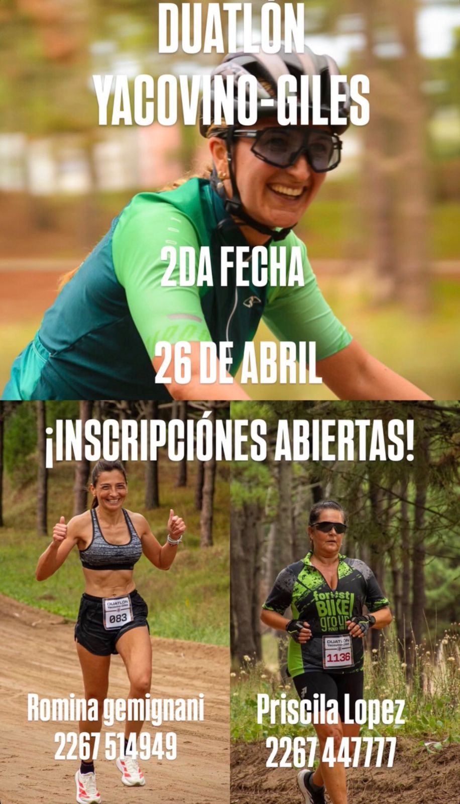 Se viene la 2&ordm; Fecha del Duatl&oacute;n Yacovino &ndash; Giles