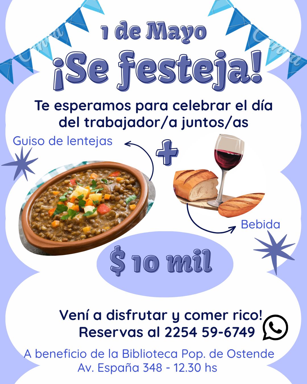 Se viene la 1&ordm; Gran Lentejada Solidaria en Ostende