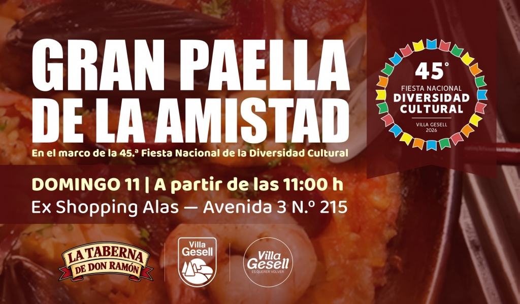 La Gran Paella de la Amistad vuelve a Villa Gesell con reservas abiertas