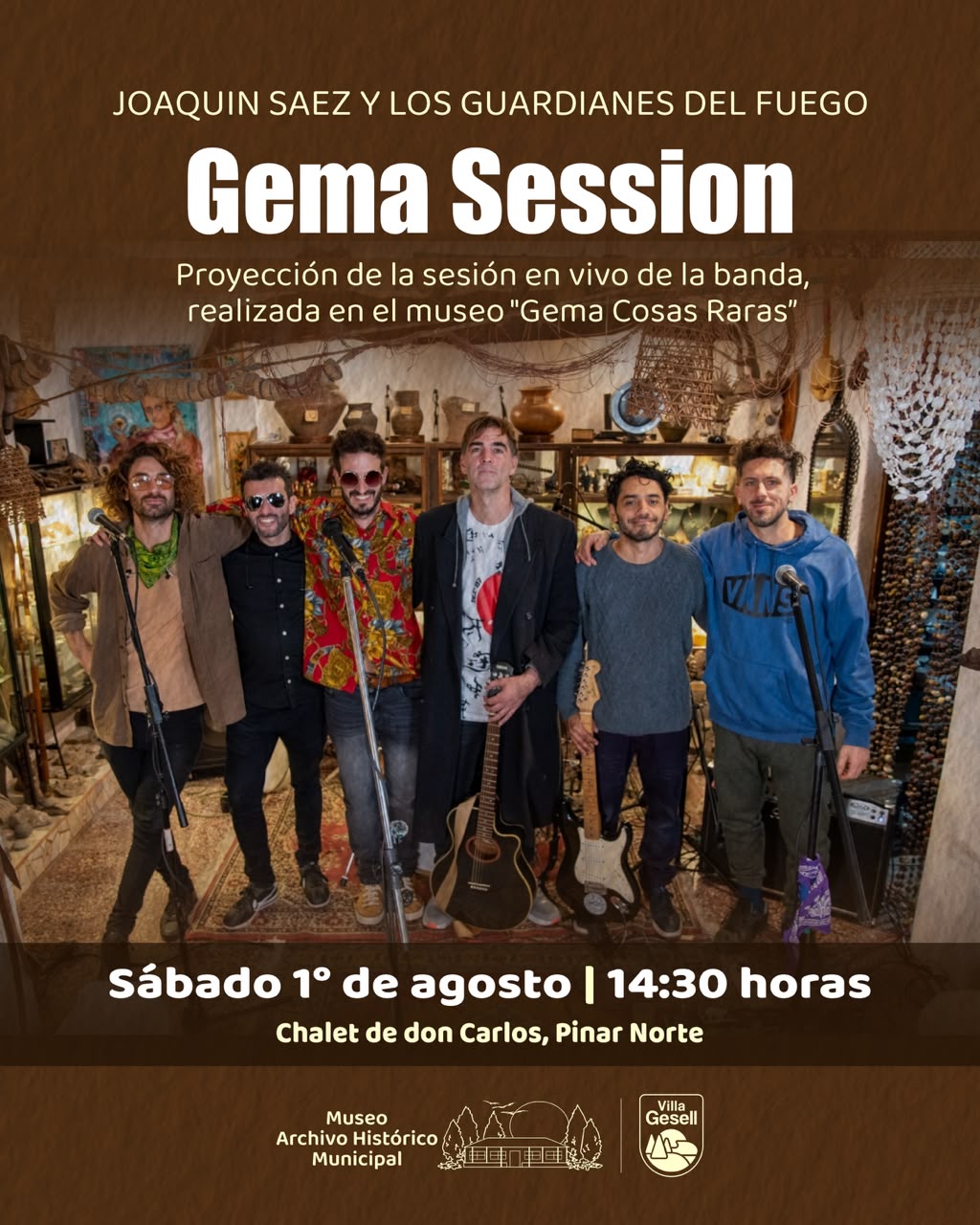 Joaqu&iacute;n Saez y los guardianes del fuego-Gema session en el Chalet de don Carlos