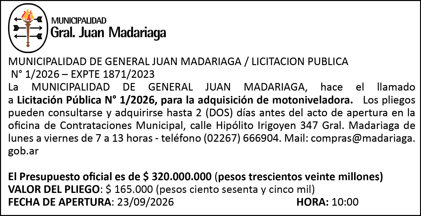 Llamado a Licitación Pública