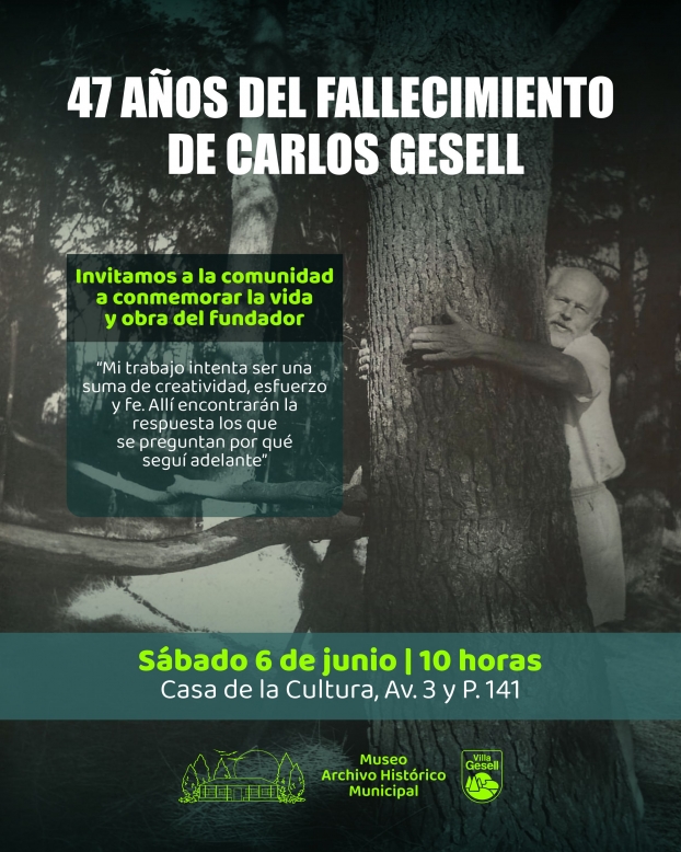 Aniversario del fallecimiento de Carlos Gesell en Villa Gesell