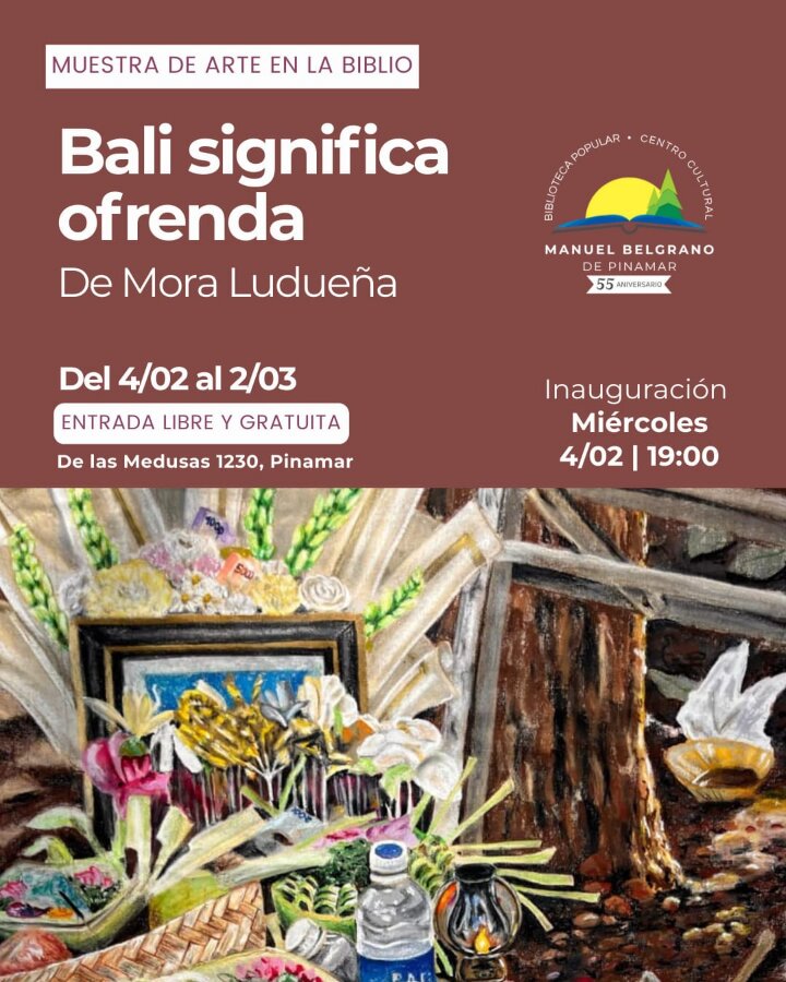 La Biblioteca de Pinamar inaugura hoy una muestra pict&oacute;rica inspirada en Bali